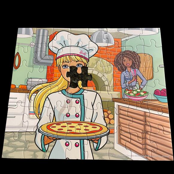 Barbie Doll Puzzle Pail Bucket 8 out of 12 Jigsaw Total/ 2 of 8 Missing Pieces - Picture 12 of 13